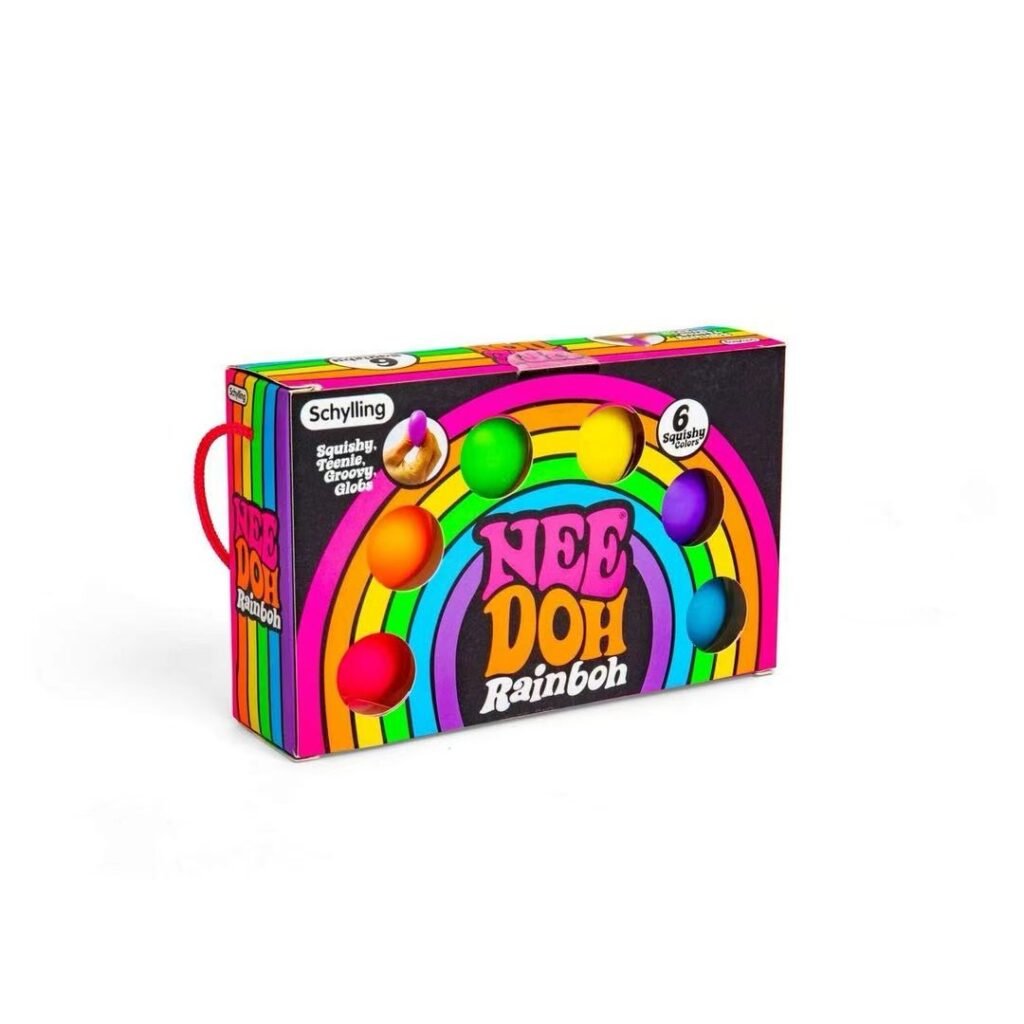 彩虹捏捏乐减压球6色TPR慢回弹解压玩具儿童成人感官玩具