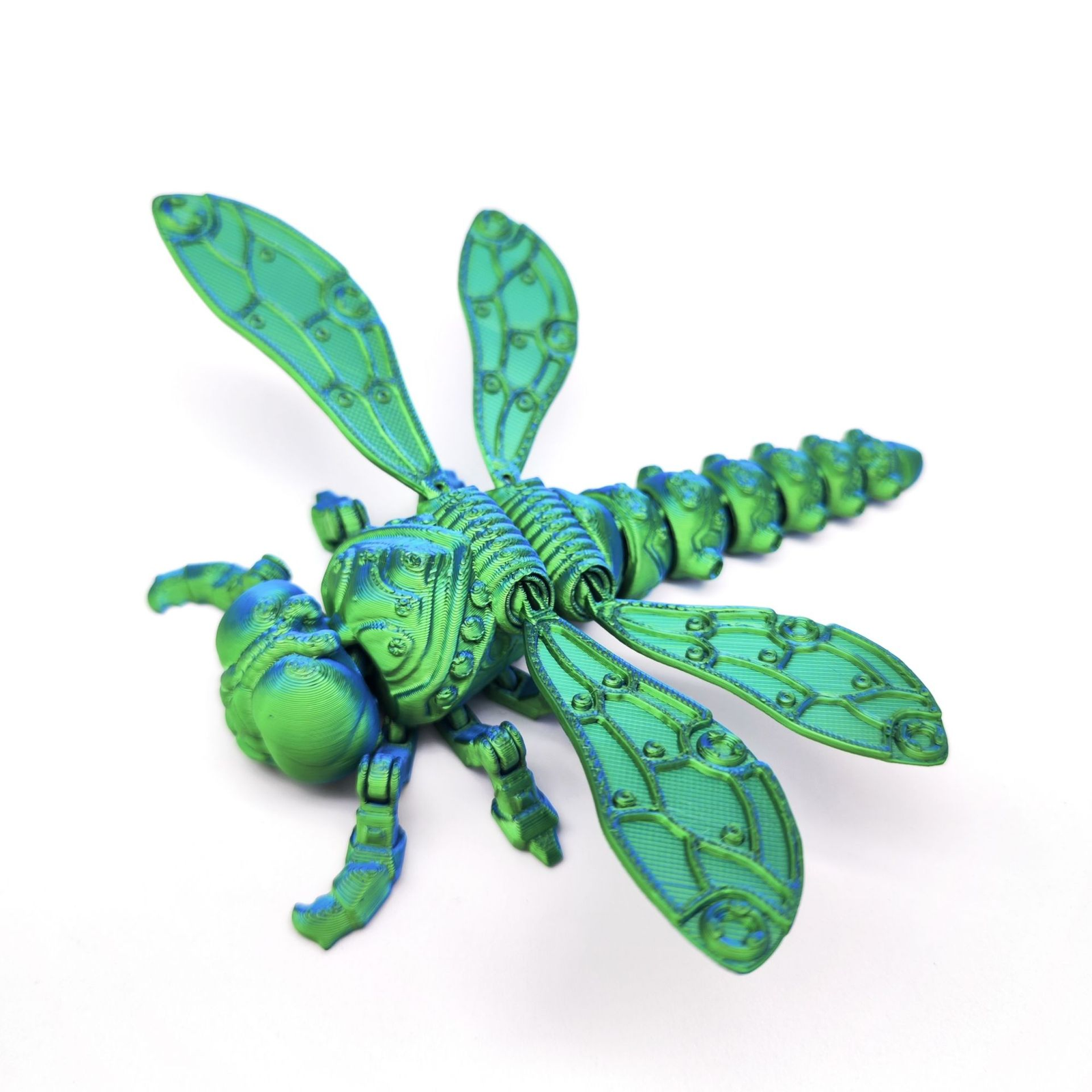 3d打印蜻蜓关节翅膀可活动仿真立体模型手办变形玩具礼物摆件减压 - 图片 4