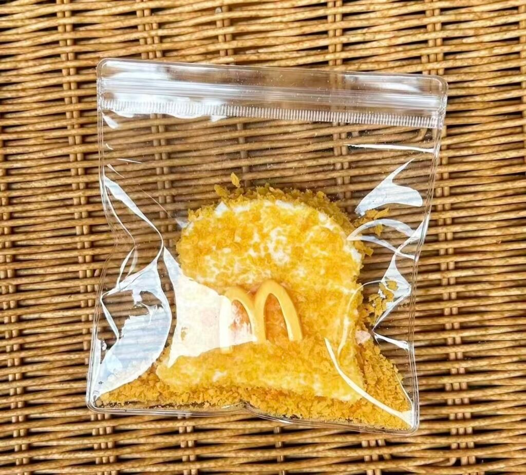 仿真食玩硅胶油炸捏捏乐猫爪华夫饼鲷鱼烧解压玩具脆皮食品级硅胶