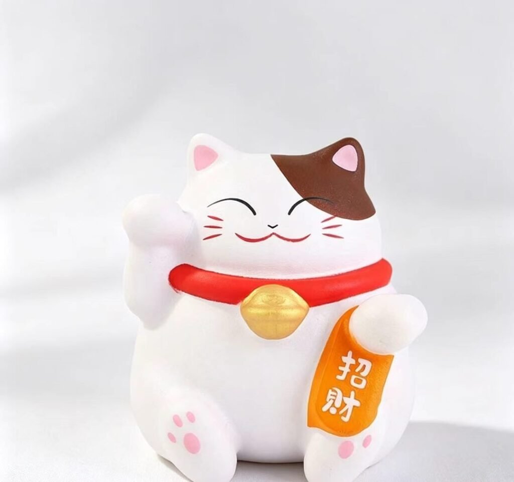 招财猫捏捏乐PU仿真动物创意摆件慢回弹解压神器