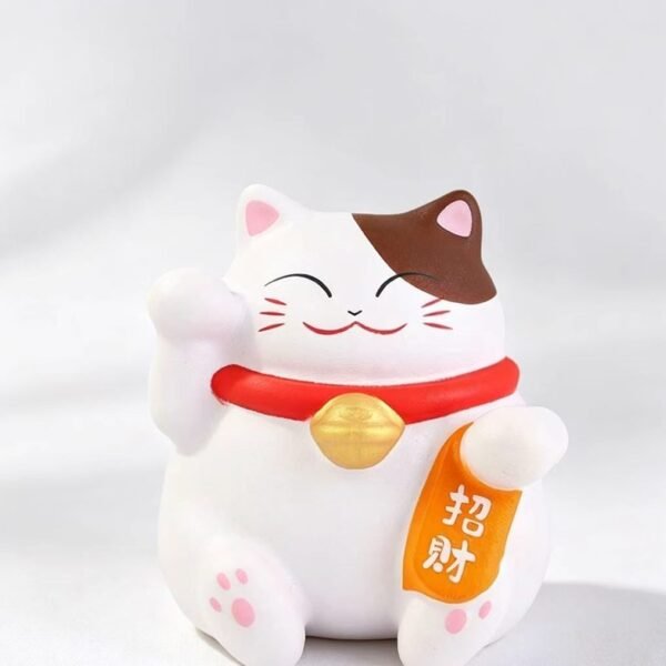 招财猫捏捏乐PU仿真动物创意摆件慢回弹解压神器 - 图片 1