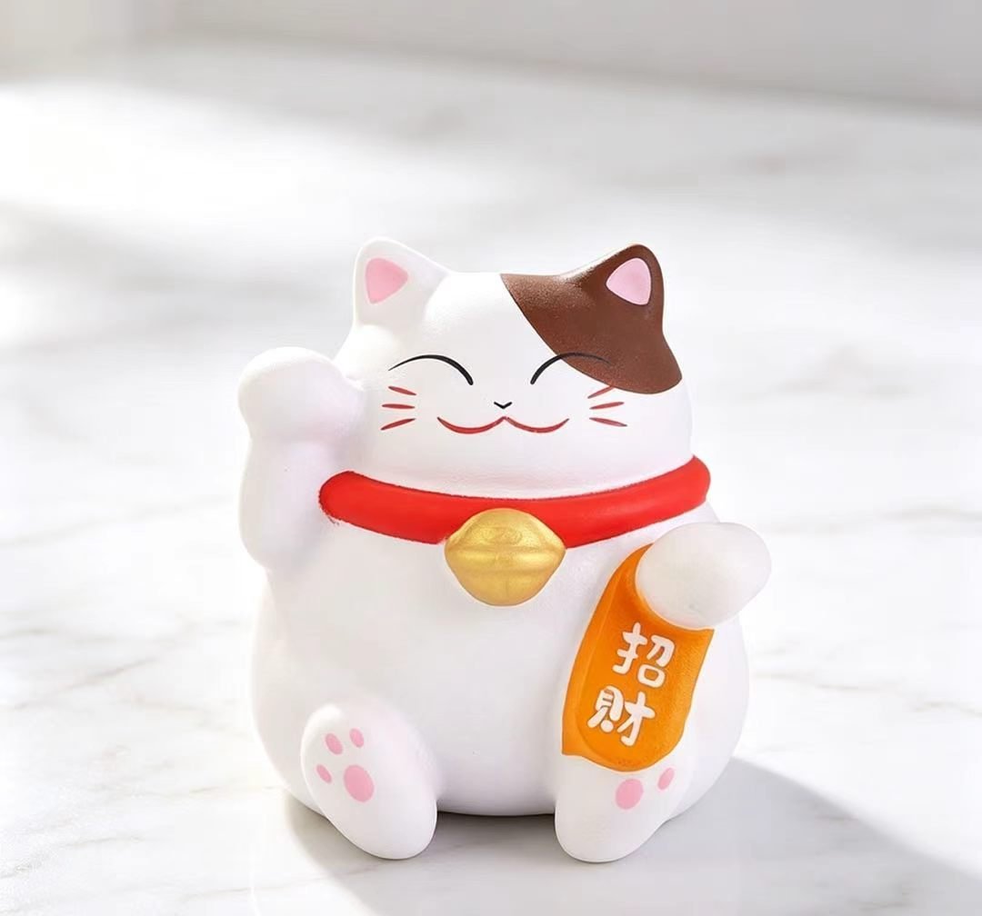 招财猫捏捏乐PU仿真动物创意摆件慢回弹解压神器 - 图片 4