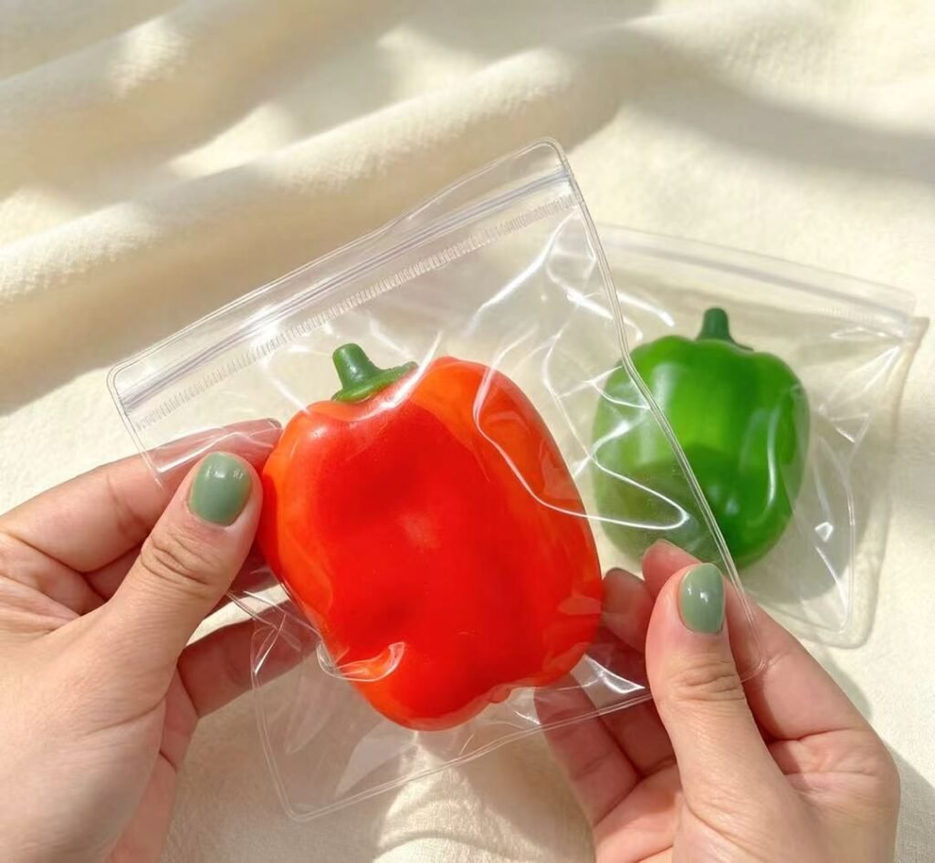 仿真青椒彩椒食物捏捏乐解压慢回弹